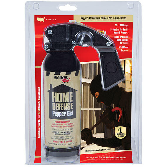 SABRE SPRAY AUTOAPARARE HOME DEFENSE PEPPER GEL 368G + SUPORT