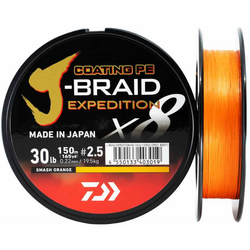 FIR J-BRAID EXPEDITION X8 PE010MM/6,9KG/150M ORANGE