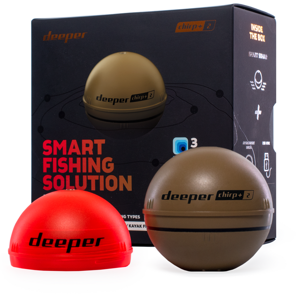 DEEPER SET SONAR CHIRP+ 2.0 +RANGE EXTENDER +PHONE HOLDER