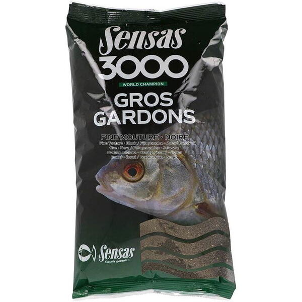 SENSAS NADA 3000 GROS GARDONS FINE TEXTURE BLACK 1KG