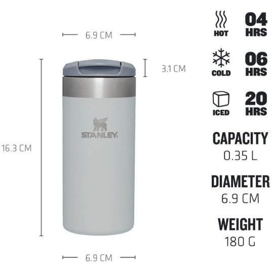 STANLEY CANA TERMO AEROLIGHT TRANSIT GRI 350ML