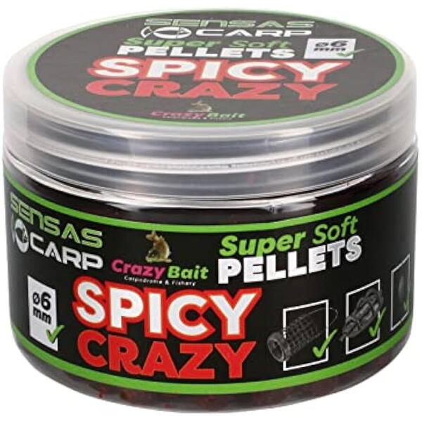 SENSAS PELETE SUPER SOFT SPICY CRAZY=6MM 60G