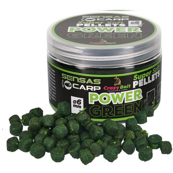 PELETE SENSAS SUPER SOFT POWER GREEN=6MM 60G