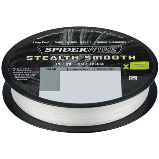 SPIDERWIRE FIR TEXTIL STEALTH SMOOTH 8 TRANSLUCENT 009MM/7,5KG/150M