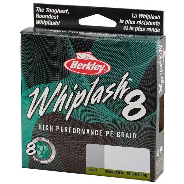 BERKLEY FIR TEXTIL WHIPLASH 8 PE GREEN 006MM/10,7KG/150M