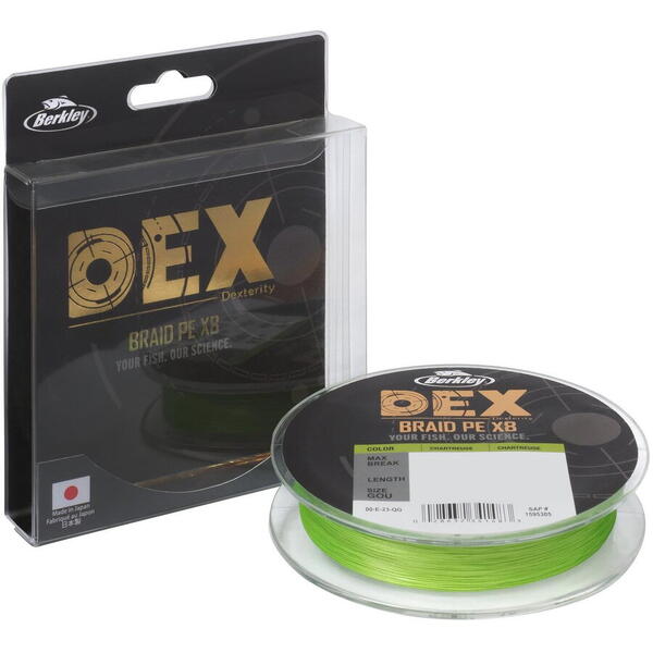 BERKLEY TEXTIL  DEX X8 PE CHARTREUSE 008MM/6,8KG/150M