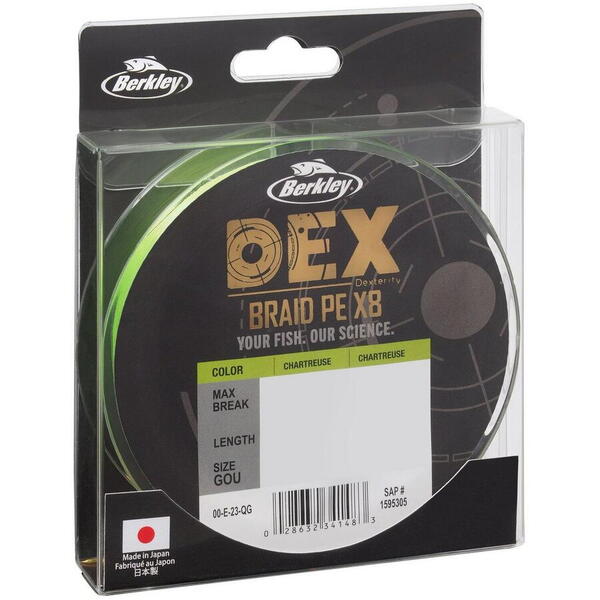 BERKLEY TEXTIL  DEX X8 PE CHARTREUSE 010MM/7,9KG/150M