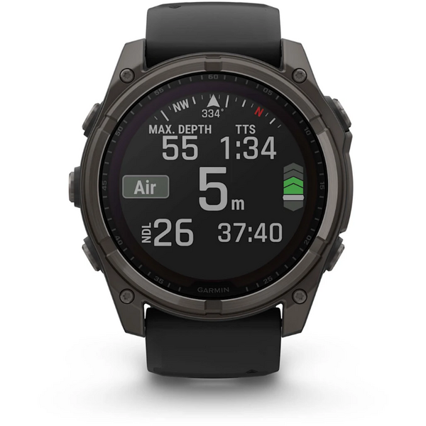 GARMIN CEAS FENIX 8 SOLAR SAPPHIRE CARBON GREY TI/BLACK 51MM EM