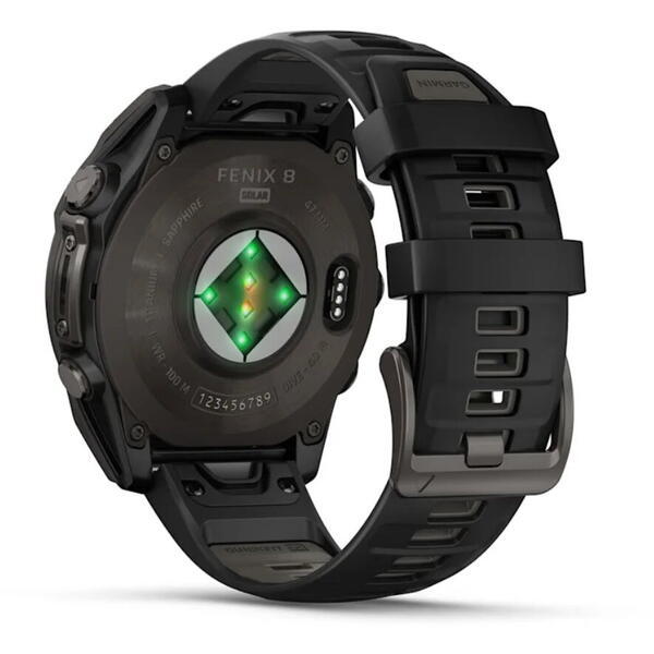 GARMIN CEAS FENIX 8 SOLAR SAPPHIRE CARBON GREY TI/BLACK 47MM EM