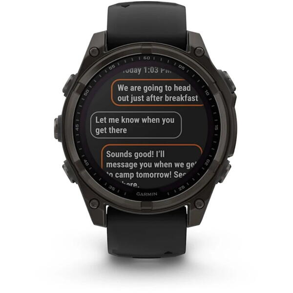 GARMIN CEAS FENIX 8 SOLAR SAPPHIRE CARBON GREY TI/BLACK 47MM EM