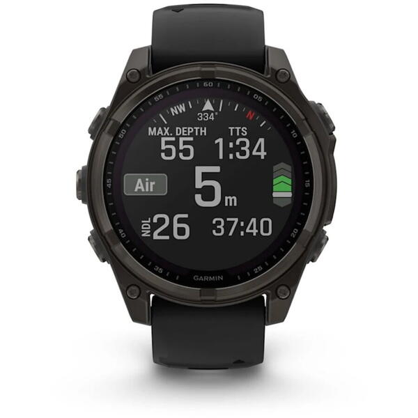 GARMIN CEAS FENIX 8 SOLAR SAPPHIRE CARBON GREY TI/BLACK 47MM EM