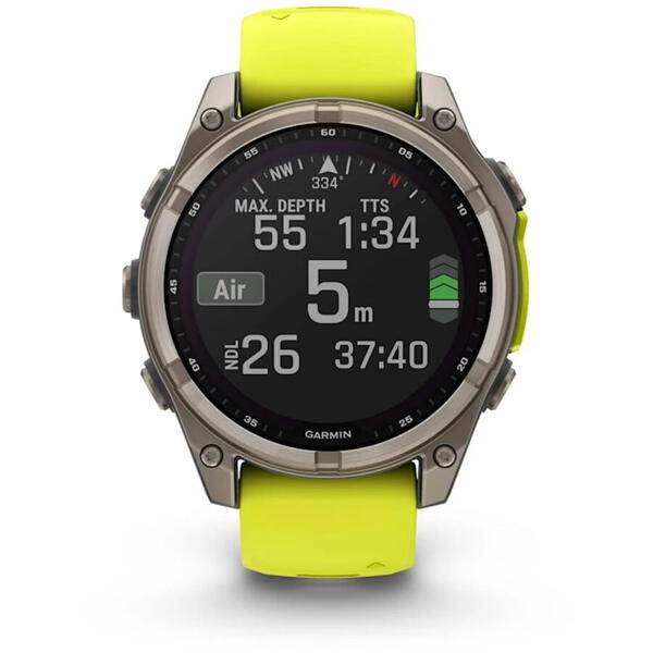 GARMIN CEAS FENIX 8 SOLAR SAPPHIRE YELLOW/GRAPHITE  47MM EMEA