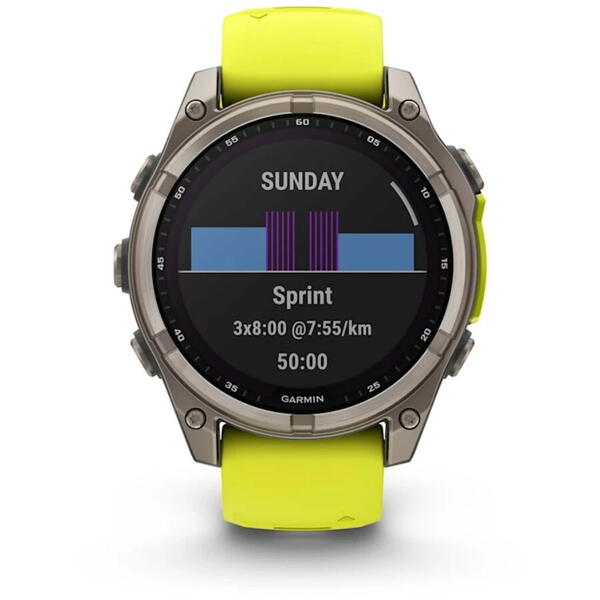 GARMIN CEAS FENIX 8 SOLAR SAPPHIRE YELLOW/GRAPHITE  47MM EMEA