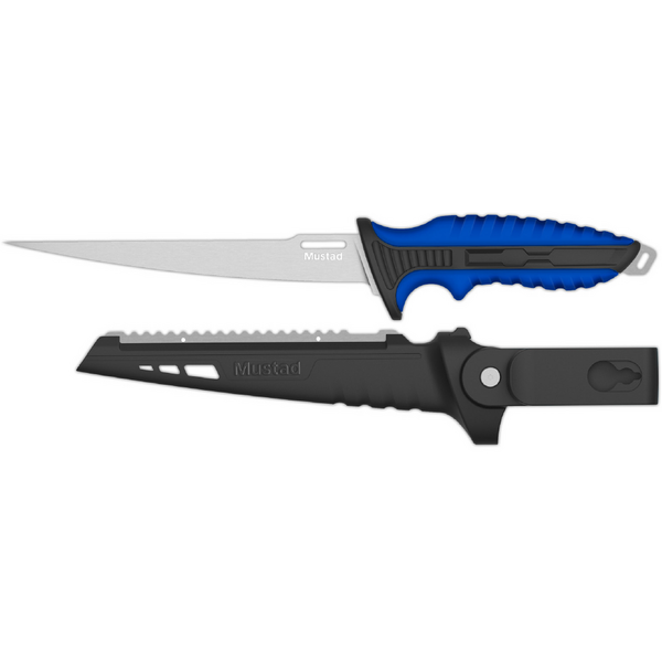 MUSTAD CUTIT PT.FILETAT LAMA POLISATA 17,8CM BLUE+TEACA