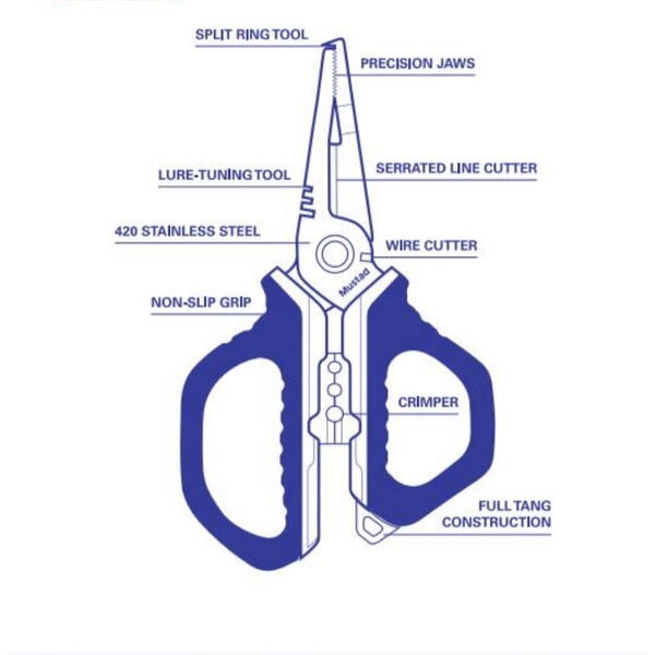 MUSTAD FOARFECA STAINLESS STEEL MULTI TOOL 14CM BLUE