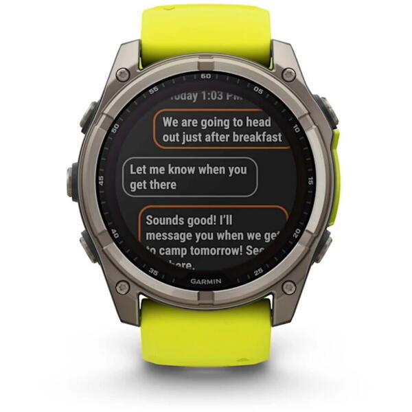 GARMIN CEAS FENIX 8 SOLAR SAPPHIRE YELLOW/GRAPHITE TI/BLACK 51MM EMEA