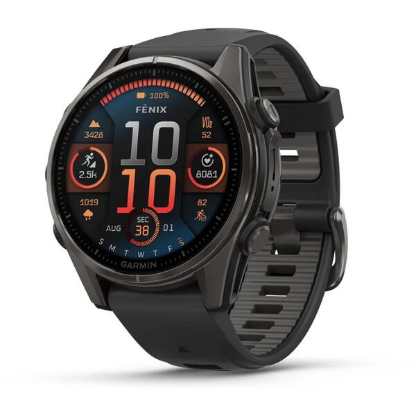 GARMIN CEAS FENIX 8 AMOLED SAPPHIRE TI/BLACK BLACK/PEBBLE GRAY 43MM EMEA