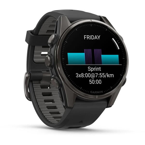 GARMIN CEAS FENIX 8 AMOLED SAPPHIRE TI/BLACK BLACK/PEBBLE GRAY 43MM EMEA