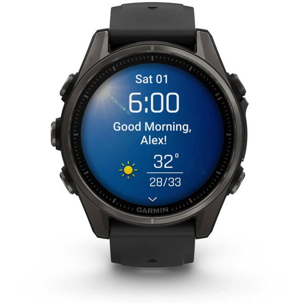 GARMIN CEAS FENIX 8 AMOLED SAPPHIRE TI/BLACK BLACK/PEBBLE GRAY 43MM EMEA