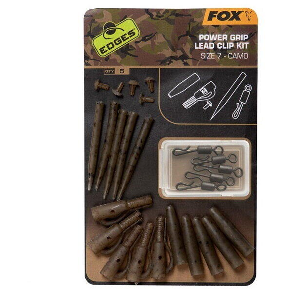 FOX KIT MONTURA EDGES POWER GRIP CAMO 5X5BUC/SET