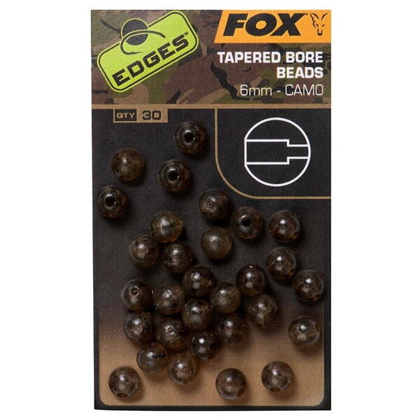 FOX OPRITOARE DE CAUCIUC EDGES CAMO 6MM 30BUC/PL