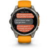 GARMIN CEAS FENIX 8 AMOLED SAPPHIRE SPARK ORANGE/GRAPHITE TI/BARE 47MM EMEA