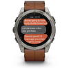 GARMIN CEAS FENIX 8 AMOLED SAPPHIRE TITAN CUREA DIN PIELE BLACK/CHESTNUT 51MM EMEA