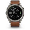 GARMIN CEAS FENIX 8 AMOLED SAPPHIRE TITAN CUREA DIN PIELE BLACK/CHESTNUT 51MM EMEA