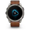 GARMIN CEAS FENIX 8 AMOLED SAPPHIRE TITAN CUREA DIN PIELE BLACK/CHESTNUT 51MM EMEA