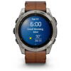 GARMIN CEAS FENIX 8 AMOLED SAPPHIRE TITAN CUREA DIN PIELE BLACK/CHESTNUT 51MM EMEA