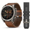 GARMIN CEAS FENIX 8 AMOLED SAPPHIRE TITAN CUREA DIN PIELE BLACK/CHESTNUT 51MM EMEA