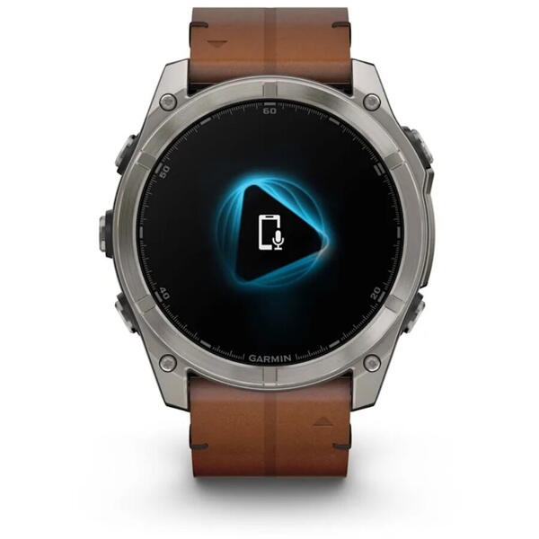 GARMIN CEAS FENIX 8 AMOLED SAPPHIRE TITAN CUREA DIN PIELE BLACK/CHESTNUT 51MM EMEA