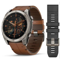 CEAS FENIX 8 AMOLED SAPPHIRE TITAN CUREA DIN PIELE BLACK/CHESTNUT 51MM EMEA