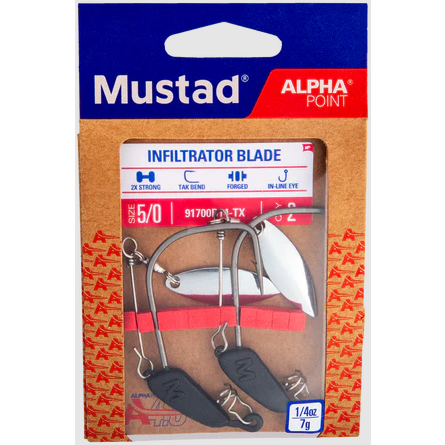 MUSTAD CARLIG OFFSET INFILTRATOR BLADE 2BUC/PL