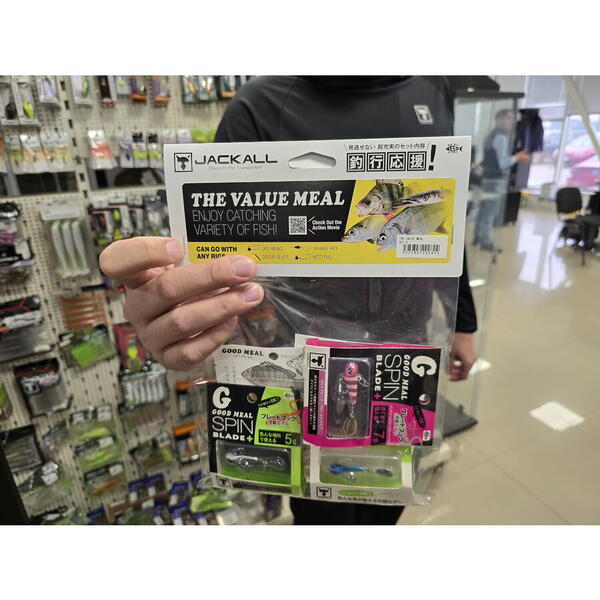 JACKALL SET 3XSPINNER+2XSOFT THE VALUE MEAL TIP C