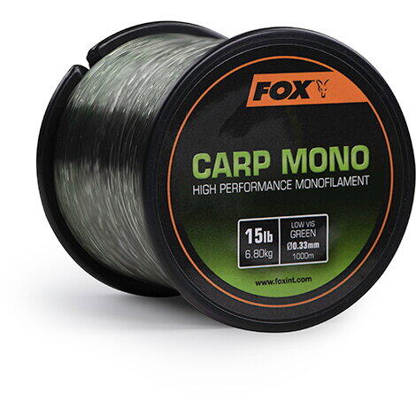 FOX MONOFILAMENT CARP LOW VIS GREEN 035MM/6,8KG/1000M