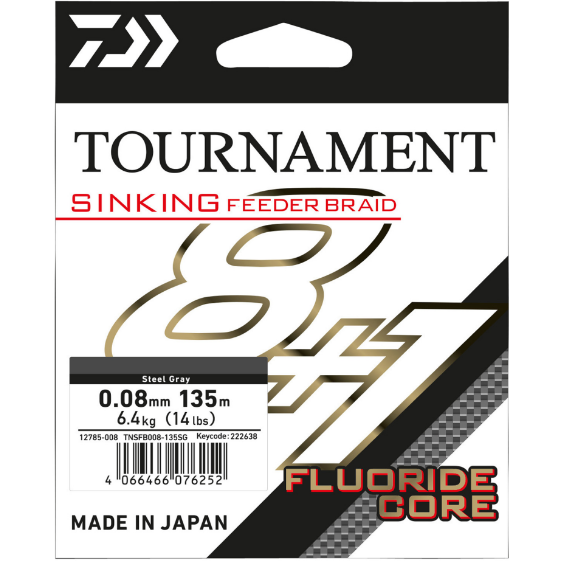 DAIWA TOURNAMENT SINKING FEEDER BRAID 8+1 008MM/135M GRI