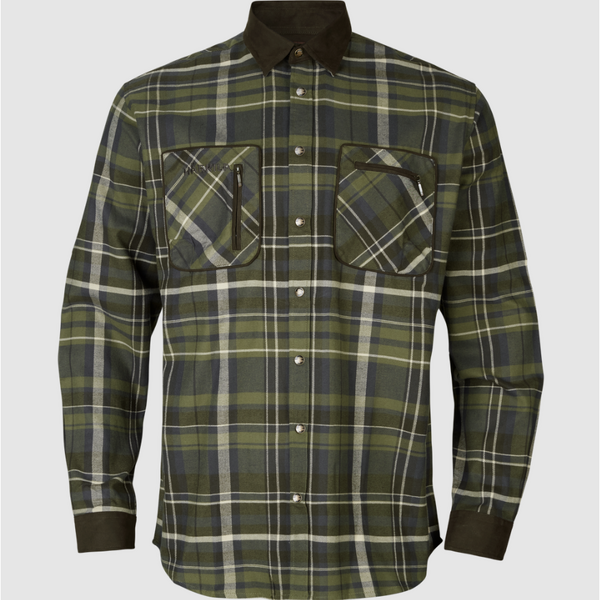 HARKILA CAMASA  OLIVE CHECK MAR.2XL