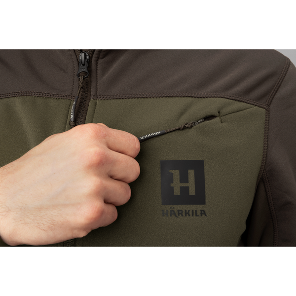 HARKILA JACHETA FLEECE OLAF WILLOW GREEN/SHADOW GREY MAR.L