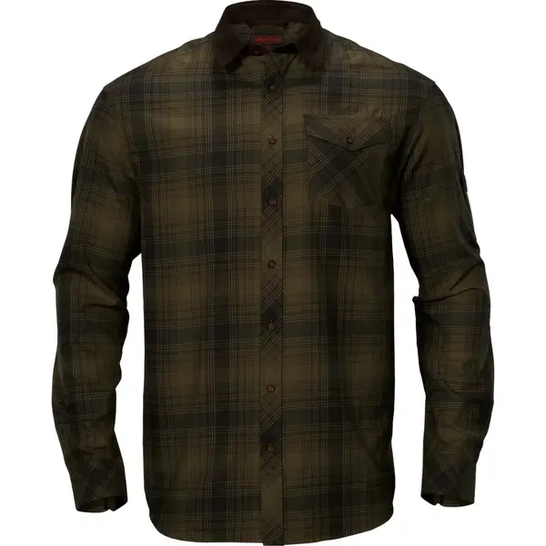 HARKILA CAMASA DRIVEN HUNT OLIVE GREEN CHECK MAR.XL