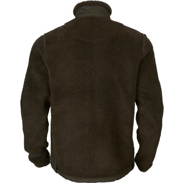 HARKILA JACHETA FLEECE RURIK TEDDY SHADOW GREY/WILLOW GREEN MAR.2XL