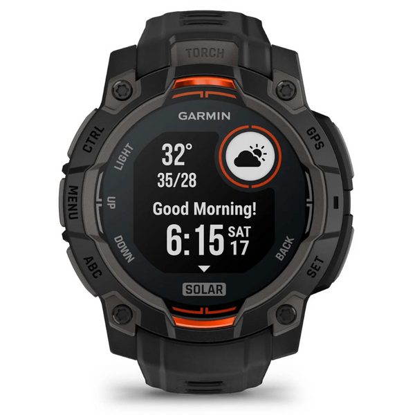 GARMIN CEAS INSTINCT.3 SOLAR BLACK CUREA NEAGRA 45MM