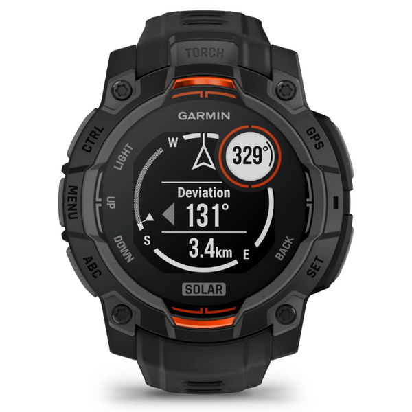 GARMIN CEAS INSTINCT.3 SOLAR BLACK CUREA NEAGRA 45MM