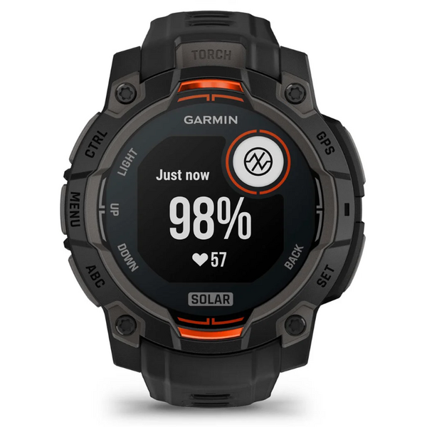 GARMIN CEAS INSTINCT.3 SOLAR BLACK CUREA NEAGRA 45MM