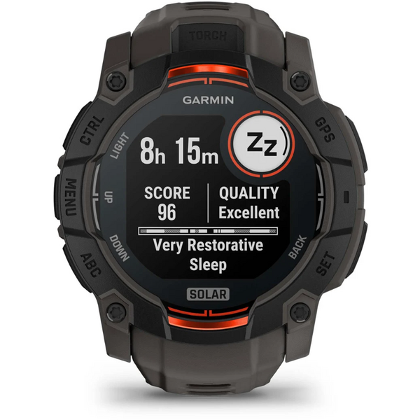 GARMIN CEAS INSTINCT.3 SOLAR BLACK CUREA CHARCOAL 50MM