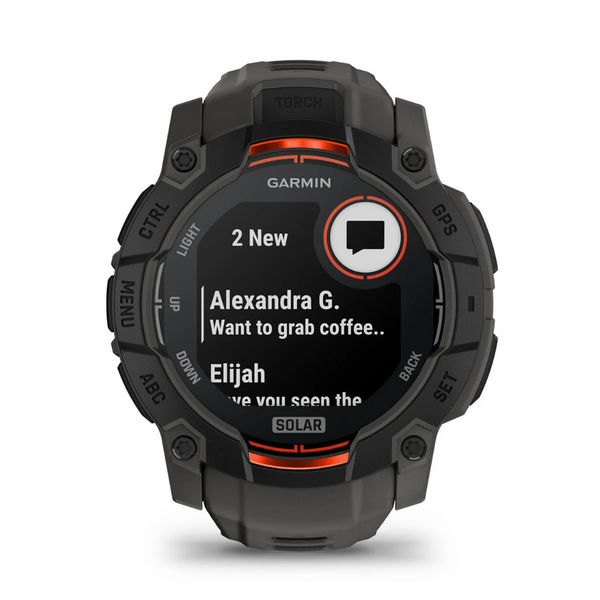 GARMIN CEAS INSTINCT.3 SOLAR BLACK CUREA CHARCOAL 50MM