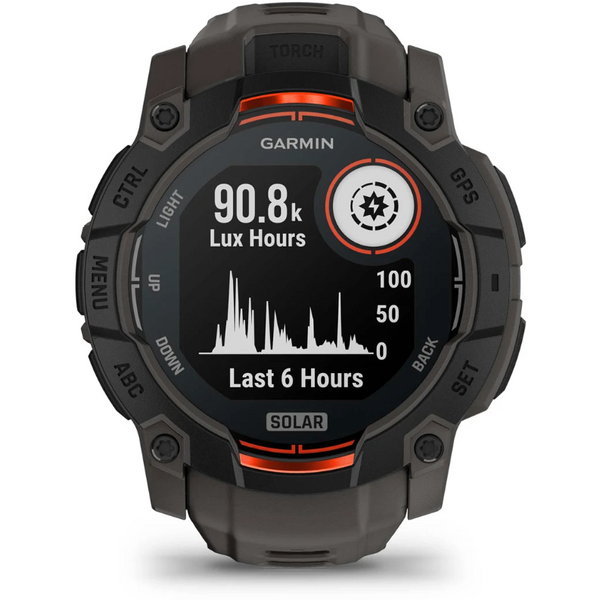 GARMIN CEAS INSTINCT.3 SOLAR BLACK CUREA CHARCOAL 50MM