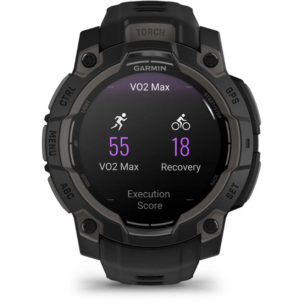 GARMIN CEAS INSTINCT.3 AMOLED BLACK CUREA NEAGRA 45MM