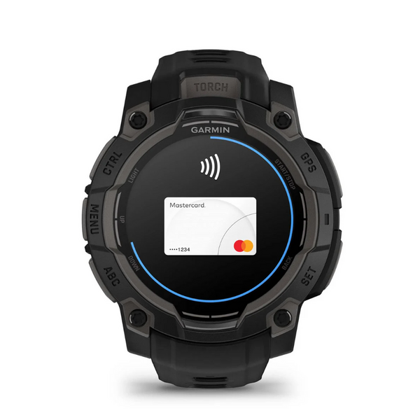 GARMIN CEAS INSTINCT.3 AMOLED BLACK CUREA NEAGRA 45MM