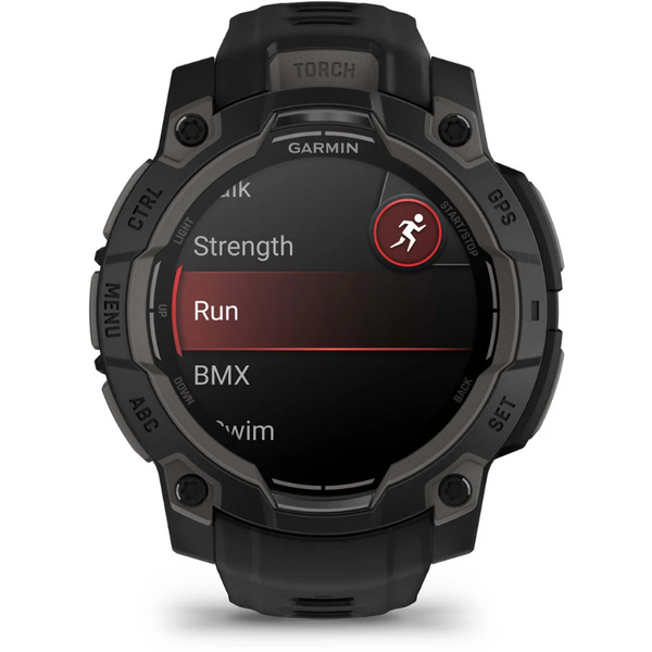 GARMIN CEAS INSTINCT.3 AMOLED BLACK CUREA NEAGRA 45MM